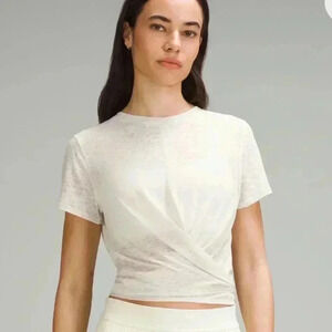 Lululemon // NWT Tie Waist Breathable Short Sleeve Shirt sz 10
